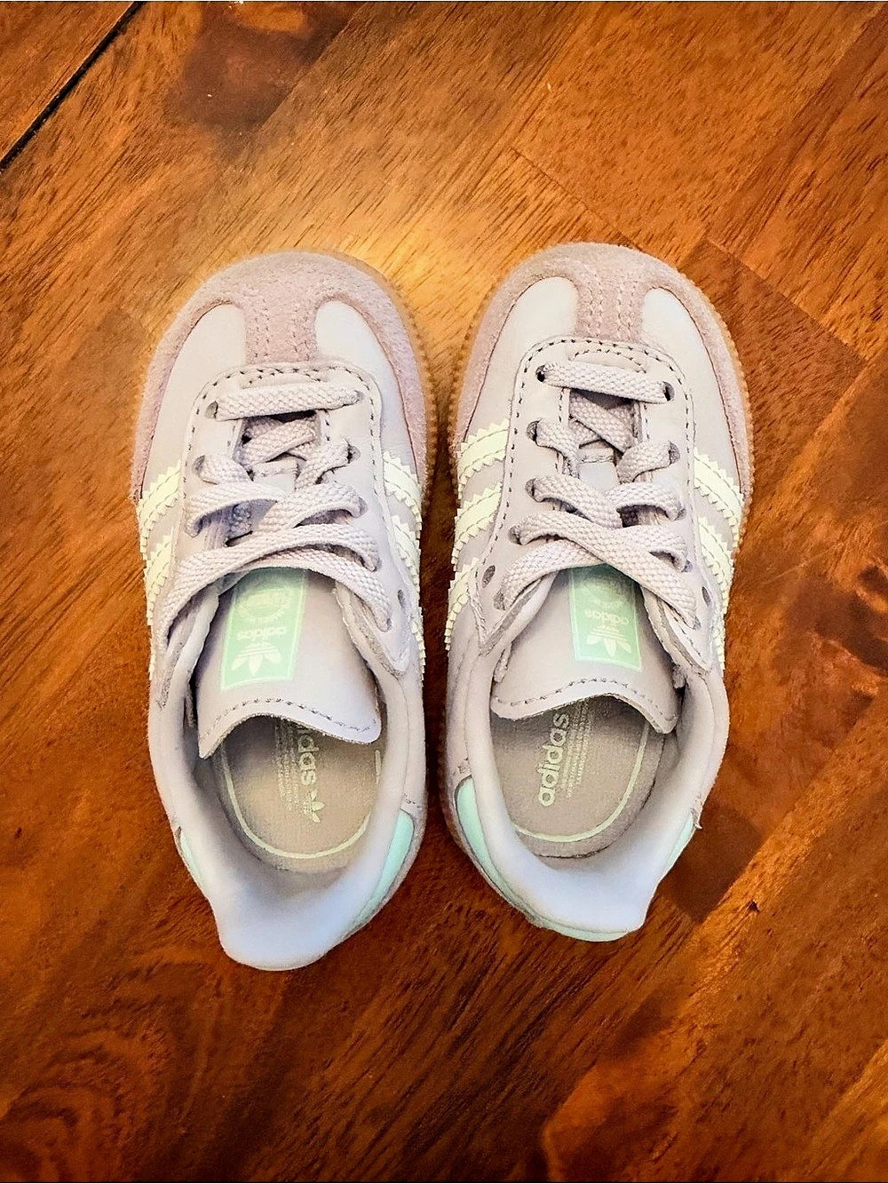 adidas Samba Baby US 4K lavender and mint Sneakers
